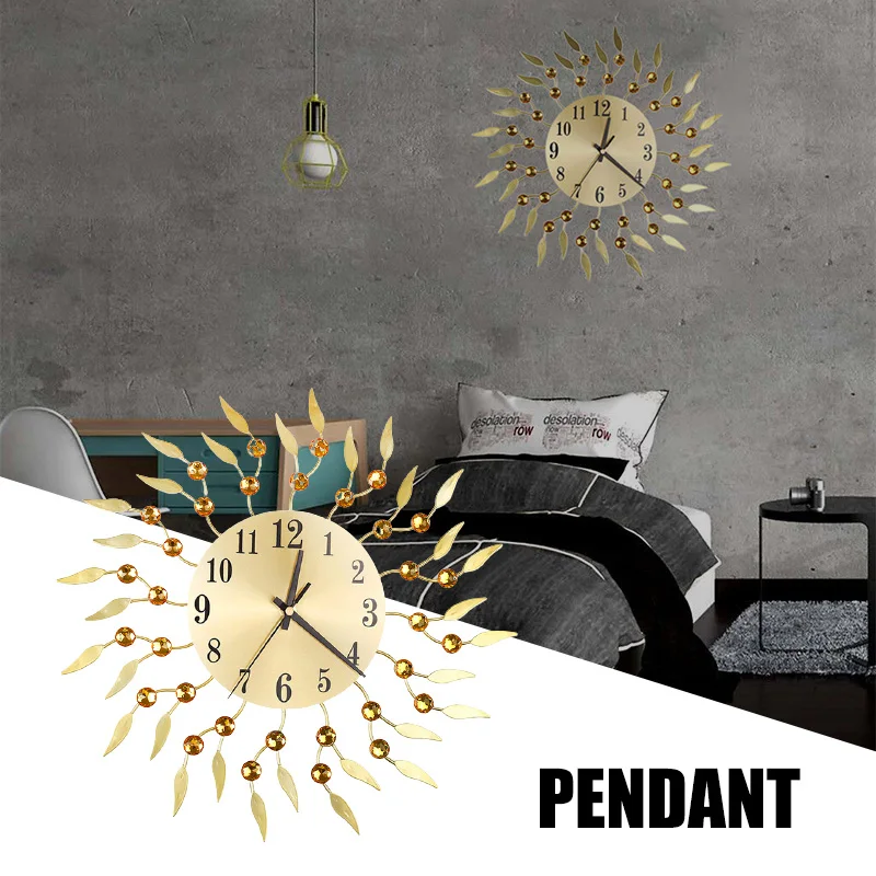 

Creative Wall Clock Simple Metal Clock Personalized Wall Art Decoration for Home Living Room Office