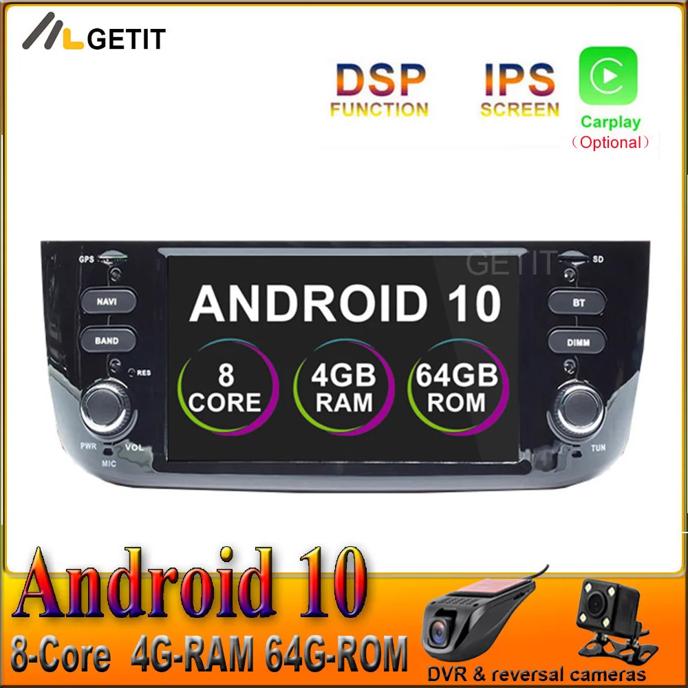 6 2 'ɺndroid 10 автомобильный мультимедийный DVD GPS для Fiat/Linea/Punto evo 2012 2013 2014 2015 Авто
