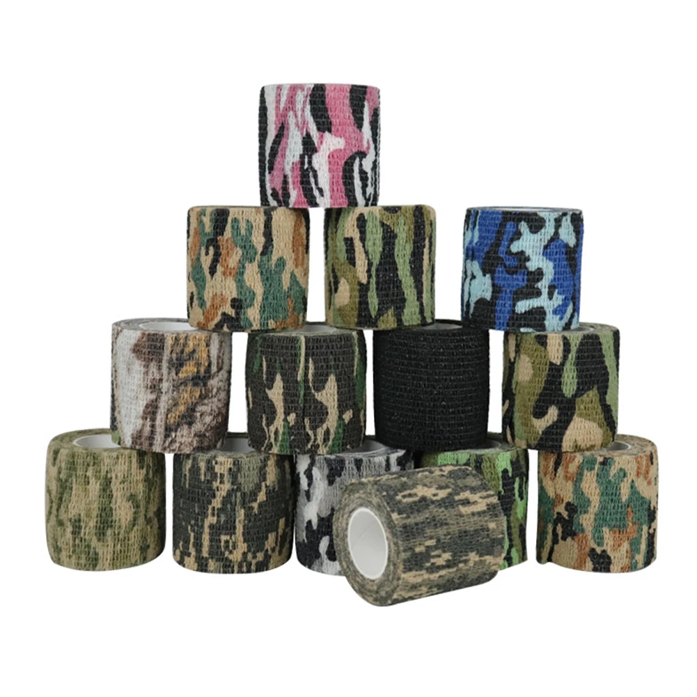 

4.5m Bicycle Handlebar Tape Hunt Disguise Elastoplast Camouflage Elastic Wrap Tape Self Adhesive Protector Finger Arm Bandage