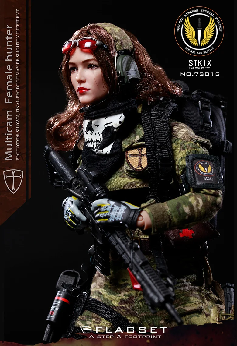 

FLAGSET FS-73015 MC War Angel Multicam Female Hunter Angela 1/6 FIGURE A Best Price