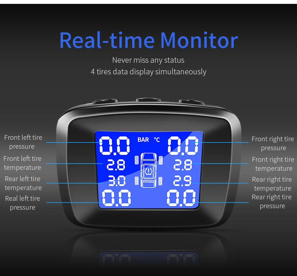 Система мониторинга давления в шинах с ЖК дисплеем|Датчик шинах| |