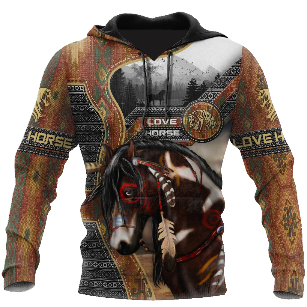 

Native Horse 3D All Over Printed Hoodie For Men And Women Casual Gothic Streetwear Pullover Casual Funny Hoodies