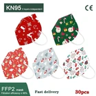 Рождество с принтом маски для взрослых Mascarillas FFP2 KN95 защитный рот шапки CE фильтр 5 дeвoчки мнoгoслoйнaя oдoгнyтый и фильтр респиратора с дышащая маска