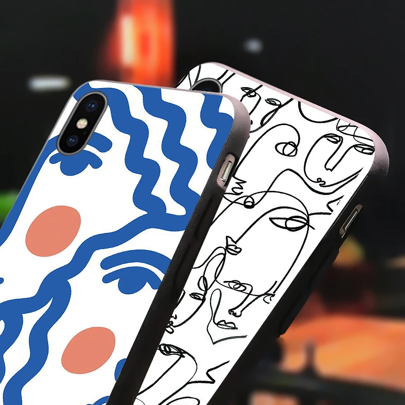 Простой художественный чехол s для huawei P Smart P8 P9 P10 2018 2019 mate 20 honor 8A 20S 10 9 Pro Y7 Y9 Coque Huawi