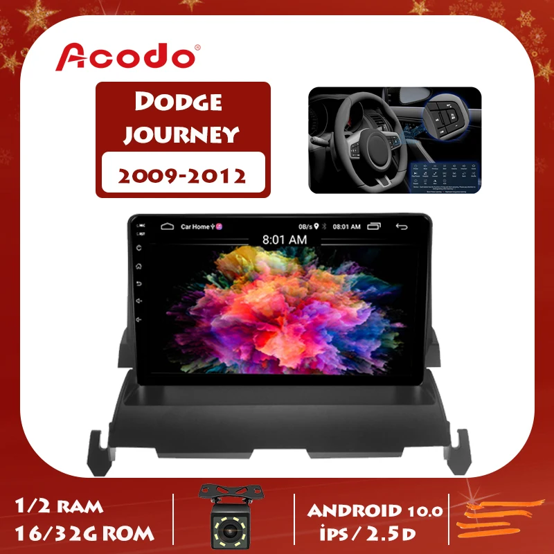 

Автомагнитола Acodo для Dodge Journey 2009-2012, мультимедийный стерео-проигрыватель на Android, с сенсорным экраном, видеоплеером, GPS-навигацией, типоразме...