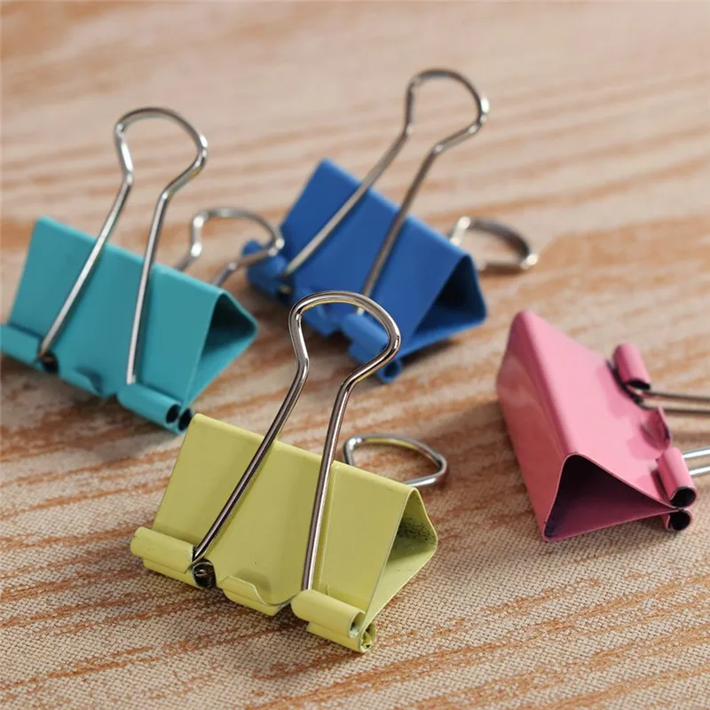 10 шт./партия разноцветные металлические зажимы для переплета Ширина 25 мм длинный
