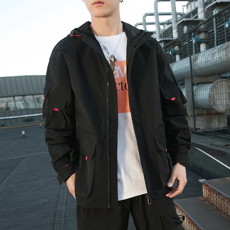 

Coat men's spring and autumn casual Hooded Jacket