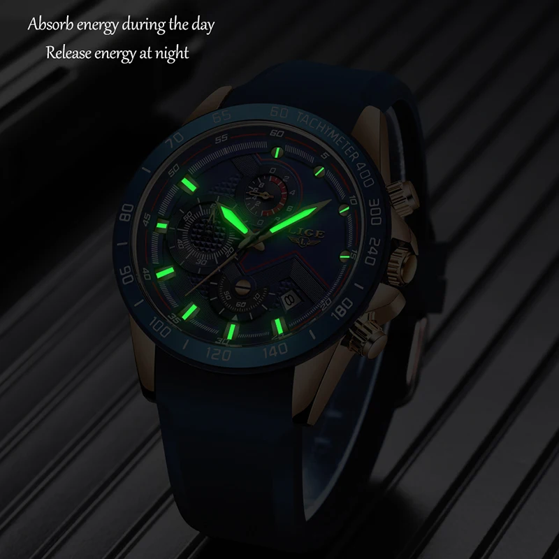 Relojes Hombre 2019 LIGE новые модные мужские часы синие спортивные Топ бренд роскошные для