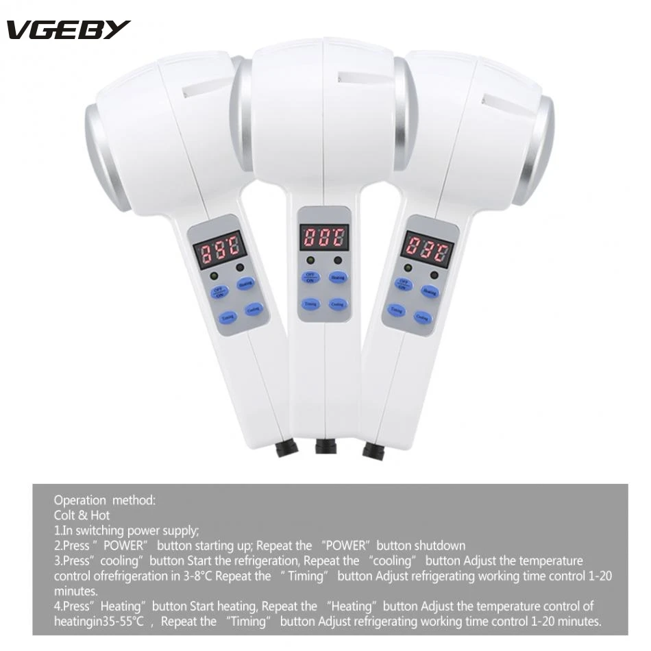

Original Ultrasonic Cryotherapy Hot Cold Hammer Skin Rejuvenation Face Lifting Massager Body Beauty Equipment