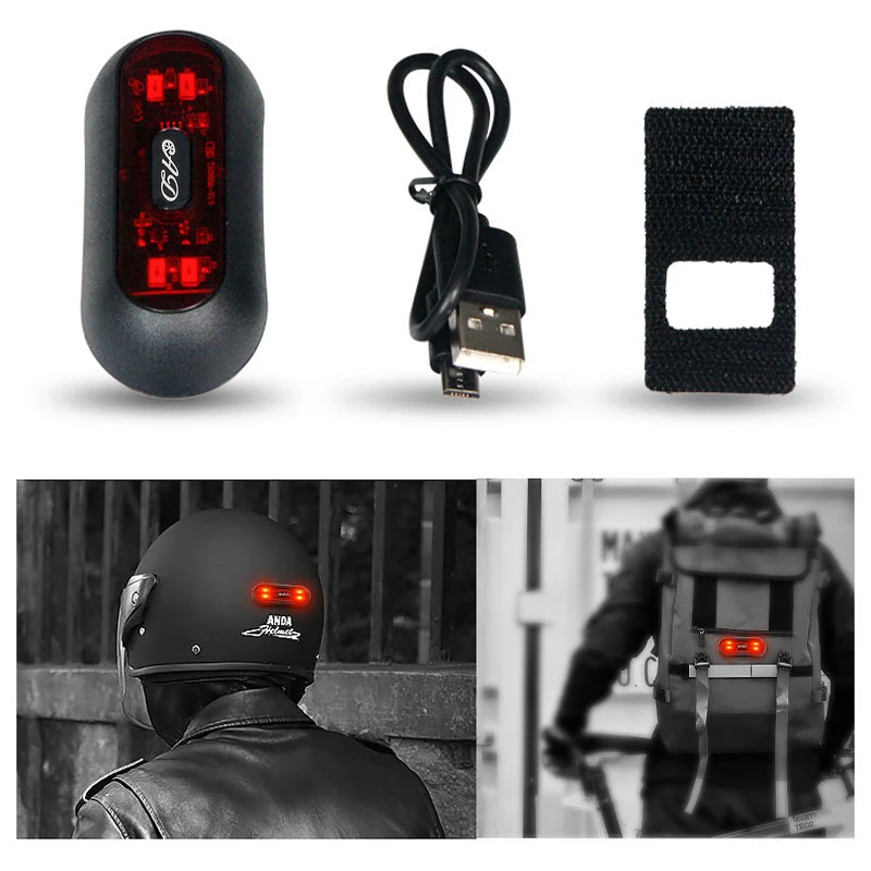 Новый мотоциклетный шлем ночной Светильник велосипедная полоска