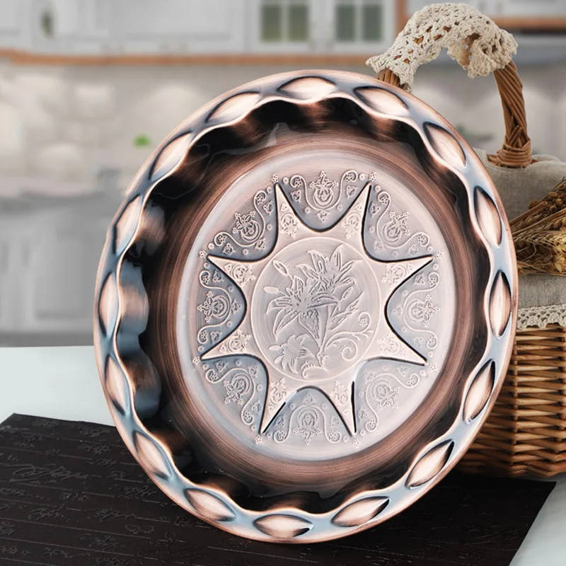 Медная Фруктовая тарелка из нержавеющей стали бронзовая Экологически чистая не