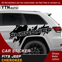 car stickers for jeep cherokee 2010 2020 2 pcs protect scratch side body graphic vinyls car accessories decals