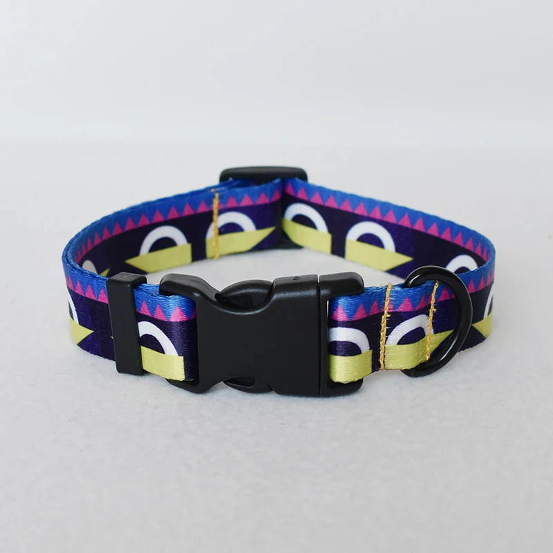 Нейлоновый Поводок для собак ошейник синего цвета с бесплатной гравировкой