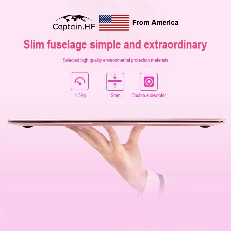 US Captain 14 дюймовый Ноутбук 8 RAM 512G SSD Ультратонкий для Офиса Студентов Работы Игр