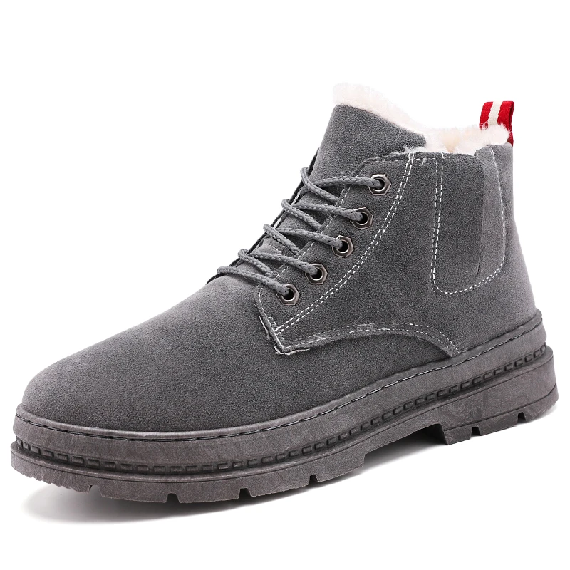 

MLEAM Warmest Winter Boots Mens High Quality PU Leather Male Botas New Style Comfortable Breathable Outdoor Plush Snow Men Boots