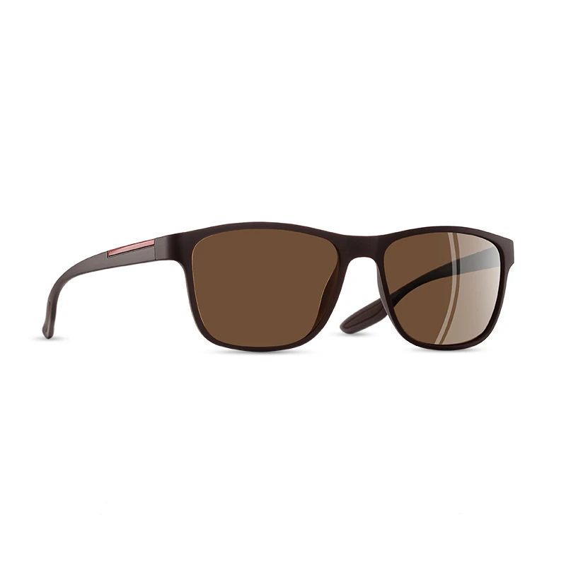 C4Brown AOFLY, дизайнерские, модные, поляризационные солнцезащитные очки, мужские, ультралегкие, TR90, квадратная оправа, для вождения, зеркальные, солнцезащитные очки, мужские, zonnebril heren, UV400 - Цвет линз: C4Brown