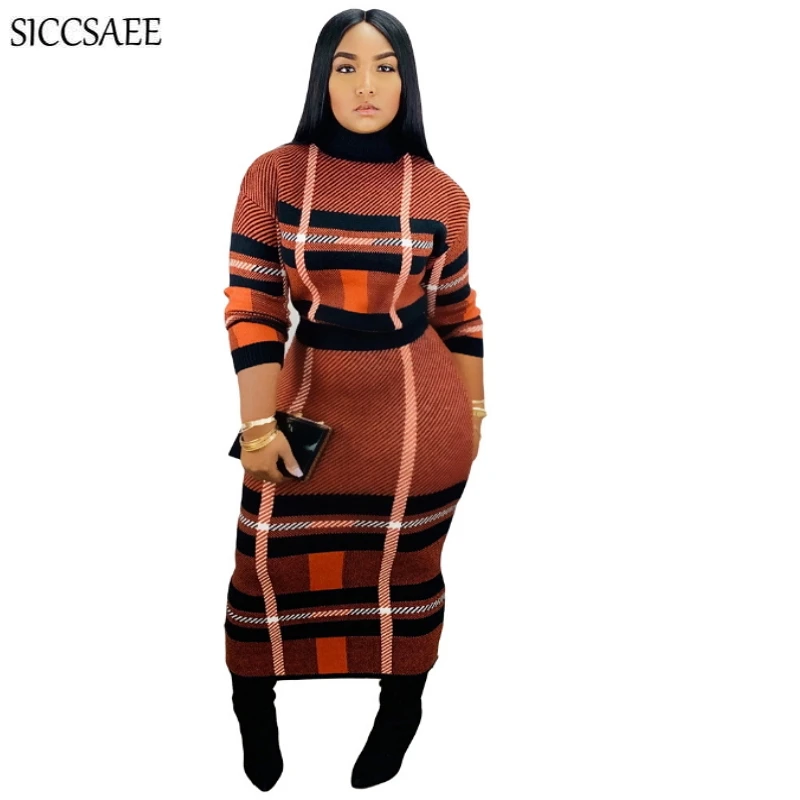 Облегающее платье карандаш из двух частей с принтом в клетку и высоким