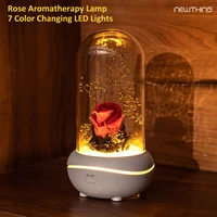 high quality rose aromatherapy lamp aroma essential oil diffuser for home wireless fogger mist maker with 800mah lithium battery
