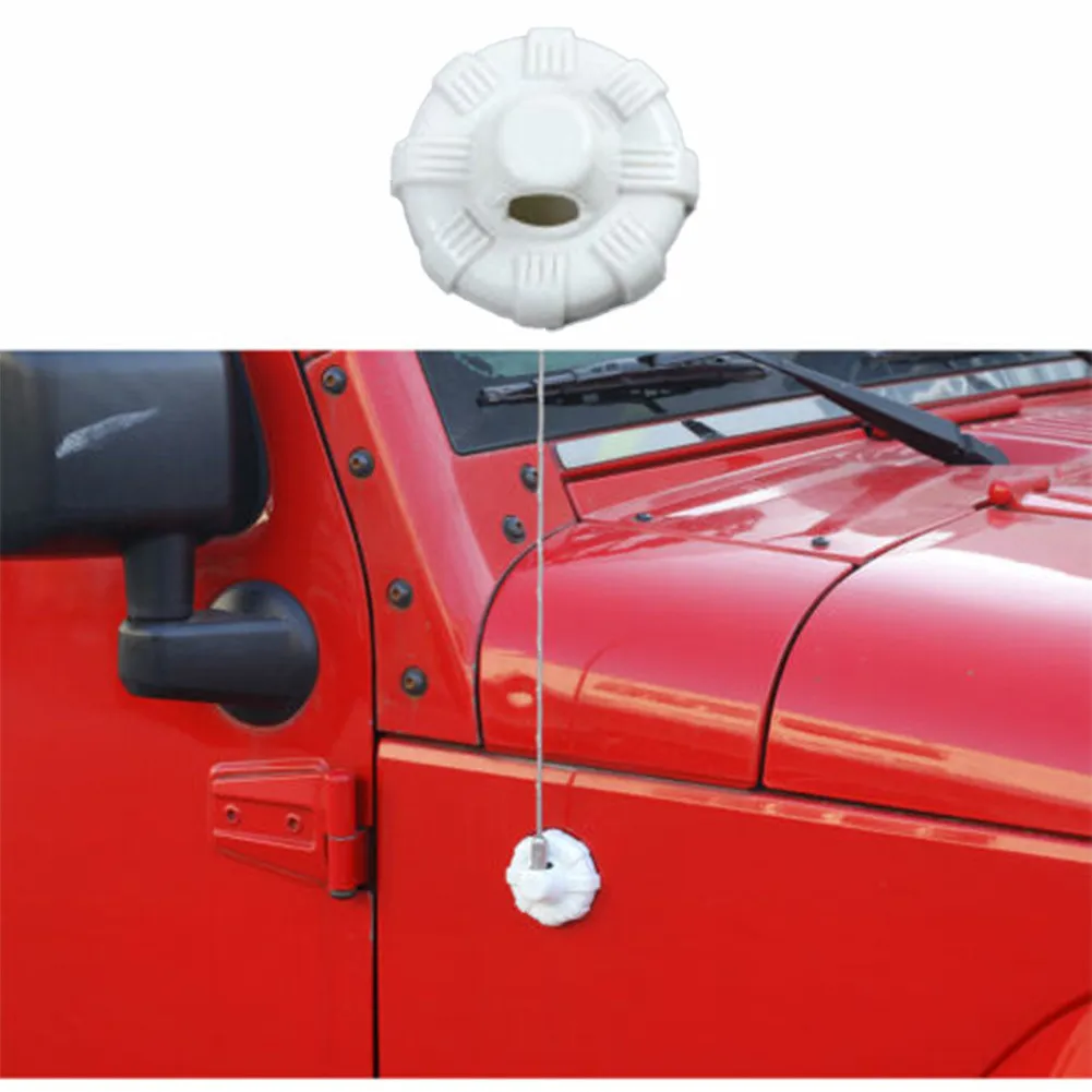 

1pc White ABS Antenna Base Cover Exterior Antenna Base Decorative Cover Trim For Jeep Wrangler JK JL JT Gladiator 2007-2021