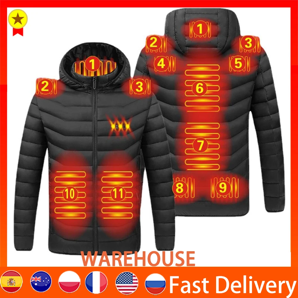 Куртка с подогревом 11 областей мужские и женские зимние уличные куртки