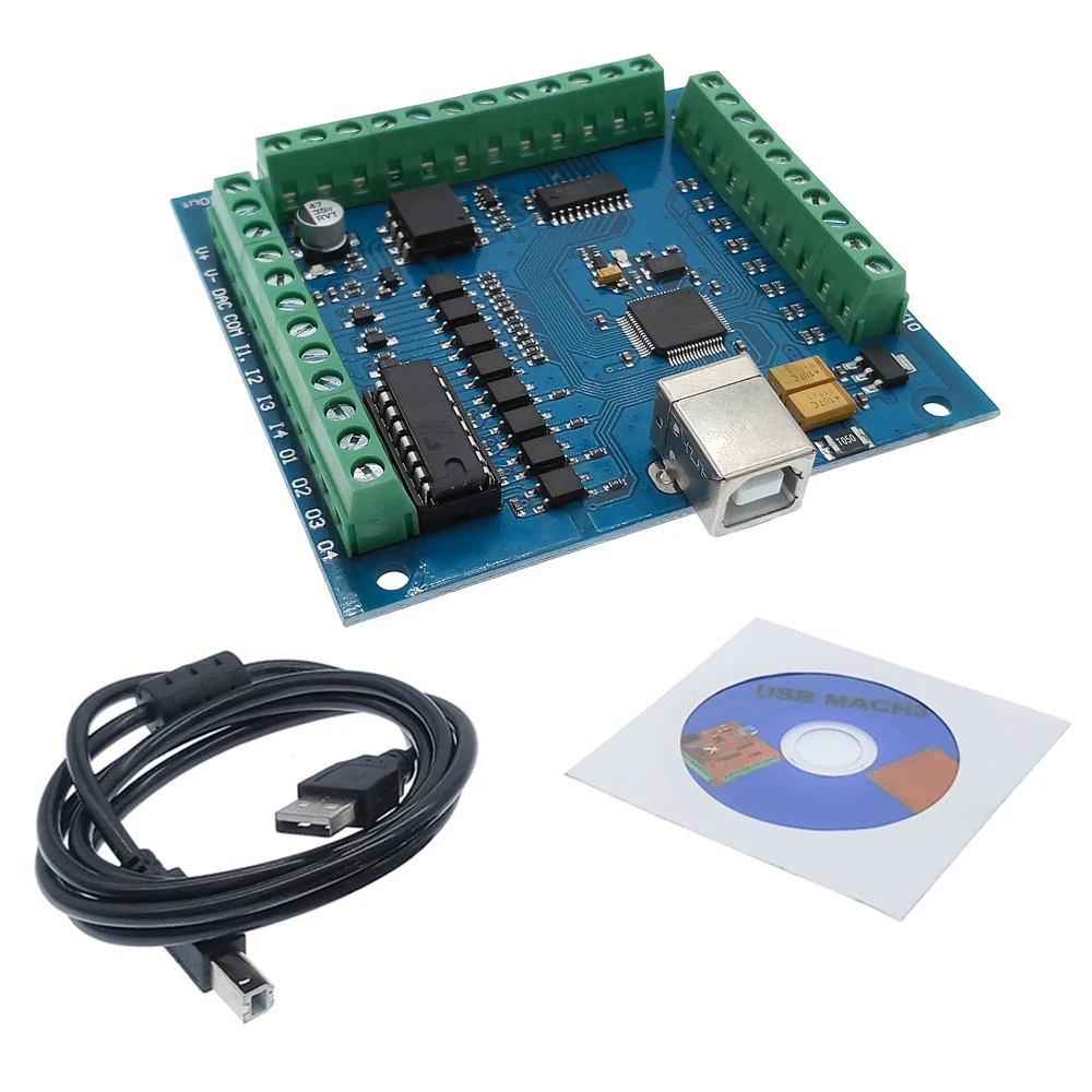 ЧПУ Mach3 100 кГц USB 4 осевая плата управления разрывом Стандартная карта движением