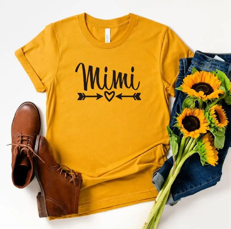Создана футболка Mimi женская с надписью бабушка это быть повседневные футболки
