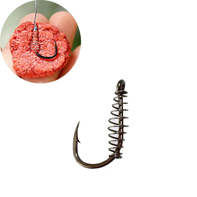 10 шт./пакет с высоким содержанием углерода Сталь пружиной и отверстие рыбы Крючки
