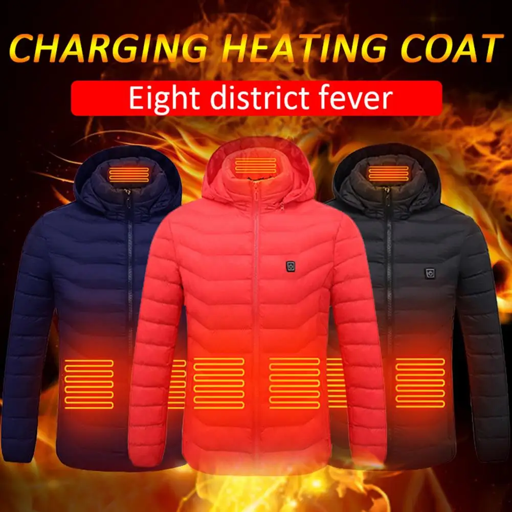 

5V USB Electric Heating Jacket 8 Zone Heating Waterproof Infrared Heating Heated Coat Smart Electric Heating Jacket