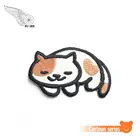 Вышитые нашивки с милым котенком для одежды, животный узор, украшение сделай сам для детской одежды, футболок, приклеивающиеся наклейки с помощью утюга