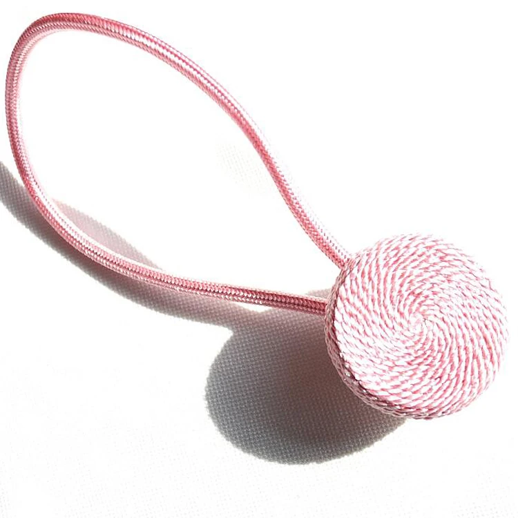 Pink 1 шт. Шторы Tieback с магнитными декоративными драпировками веревка Tieback удобный Плетеный держатель для спальни шторы Аксессуары декор - Цвет: Pink