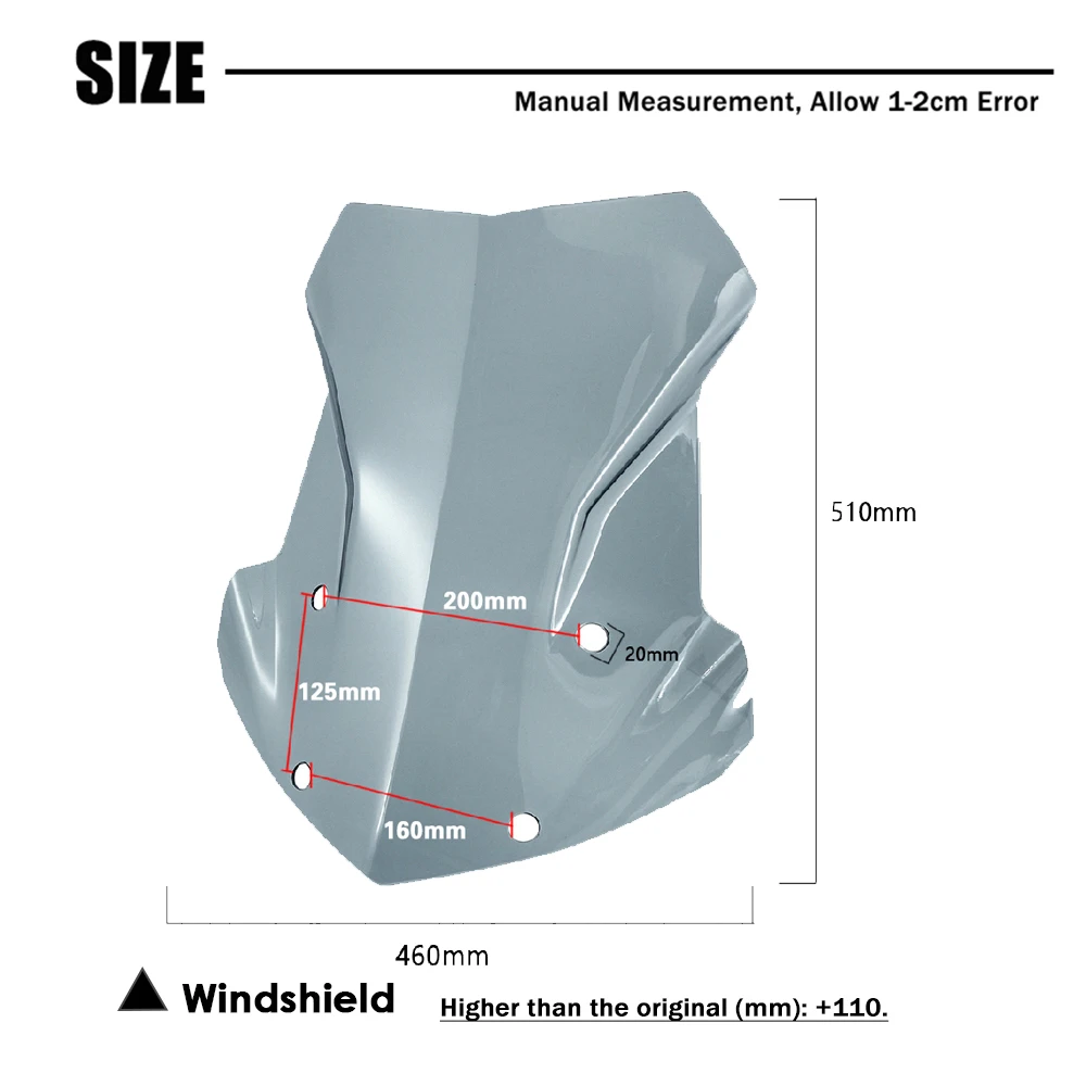motorcycle windshield windscreen wind shield screen deflector spoiler protector for bmw r1250gs r1200gs adv gs1200 lc 2013 2021 free global shipping