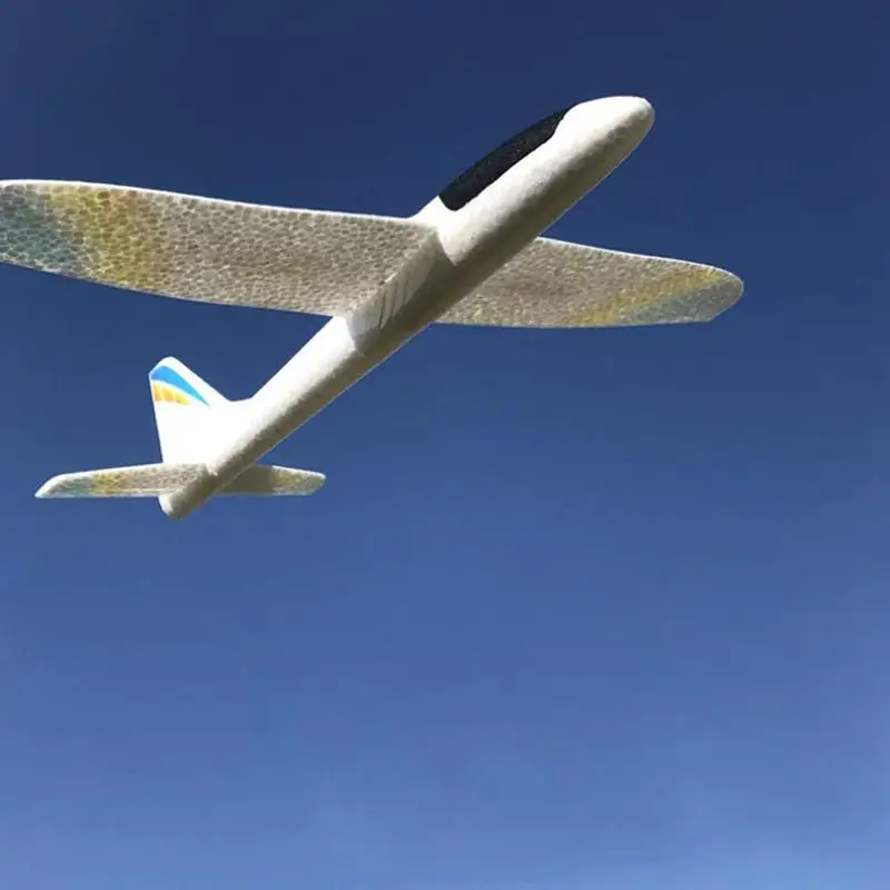 

Montessori Foam Toy Airplane Electric Plane Led Hand Kids Toys Diy Aircraft Throwing Plane Gifts Model