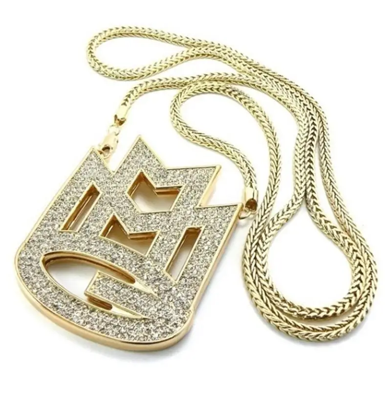 Модная подвеска в стиле хип хоп с буквой Mmg индивидуальная Геометрическая виде