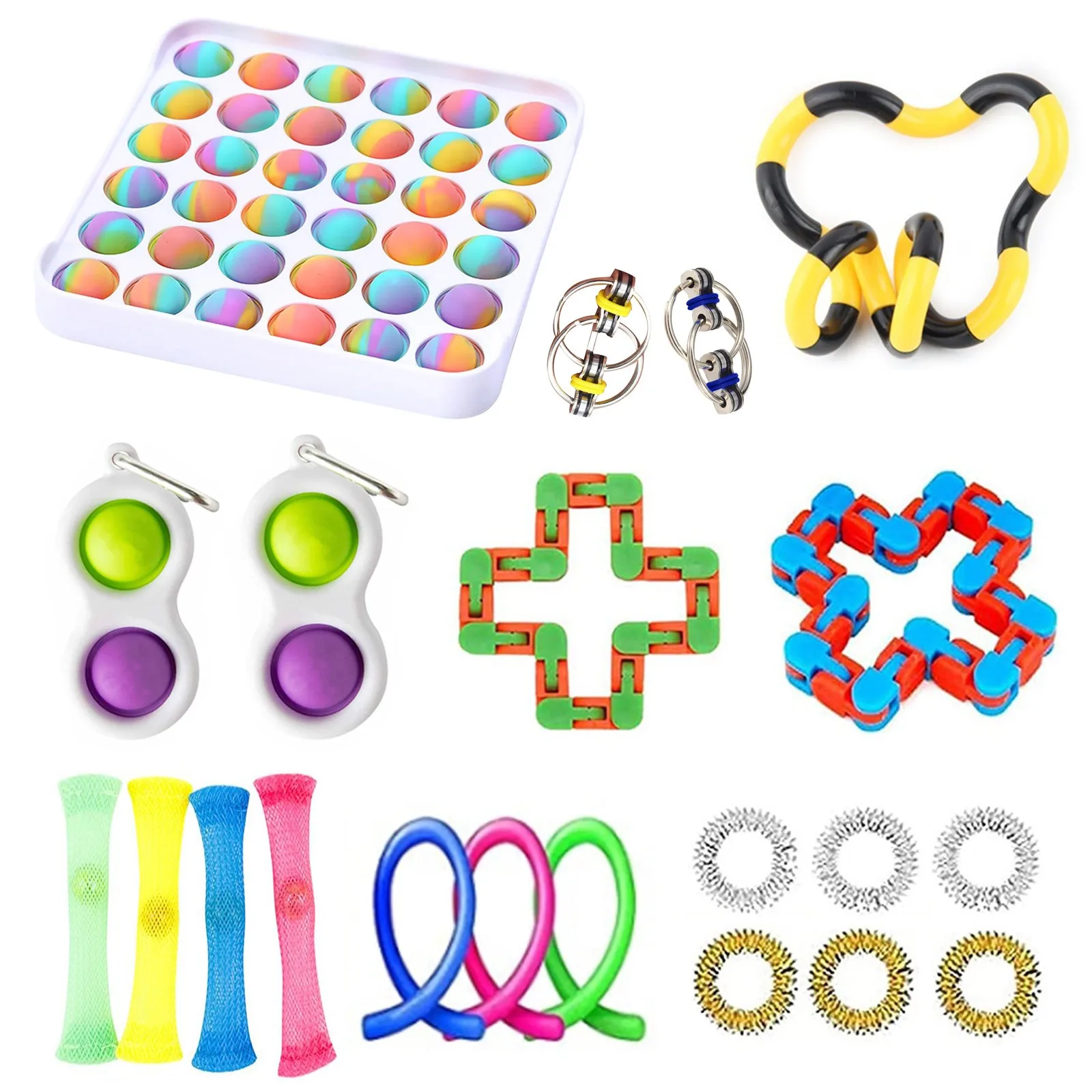 

Poppet Fidget Toy Antistress Toys Set Special Dimple Sensory Toy Bundle With-Pop Stress Relief Toys jouet anti stress enfant w2