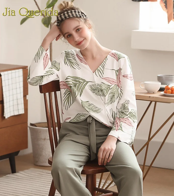 пижамный комплект Женский пляжном стиле новинка 2020 весенний домашняя одежда