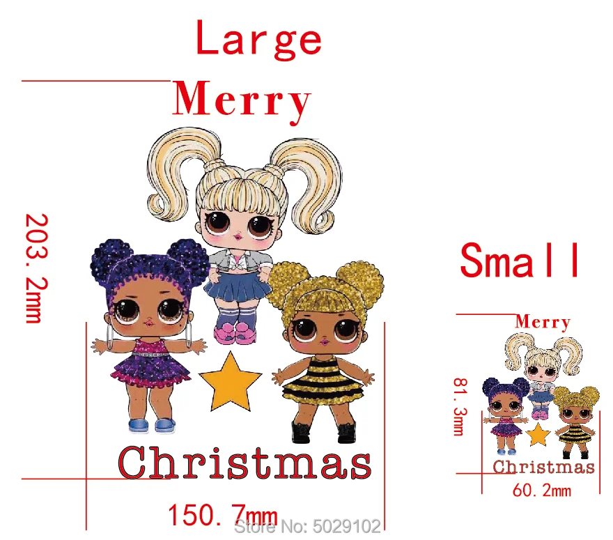 Высококачественная Рождественская Тепловая наклейка для футболок одежды