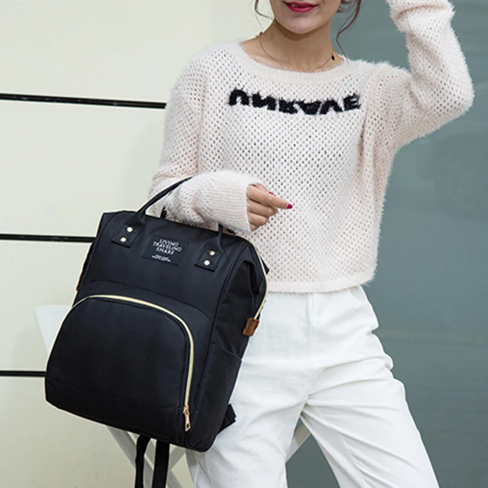 

Вместительная сумка для мам, сумка для подгузников для беременных, дорожный рюкзак, сумка для ухода за ребенком, женская модная сумка из тка...