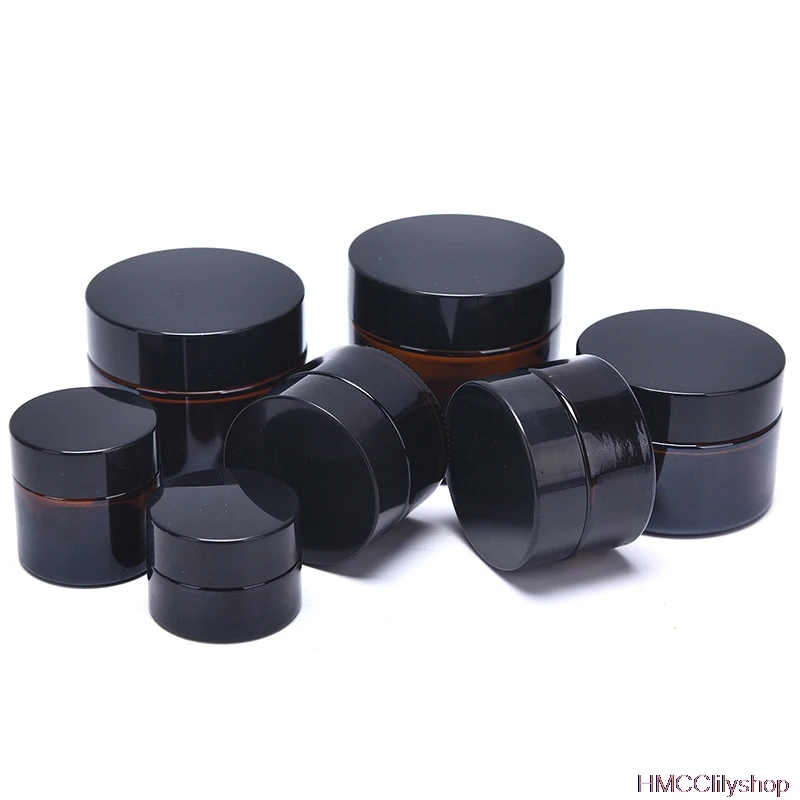 1 шт. 5g 60 г Стекло коричневый косметический кремовый многоразовый пустой флакон