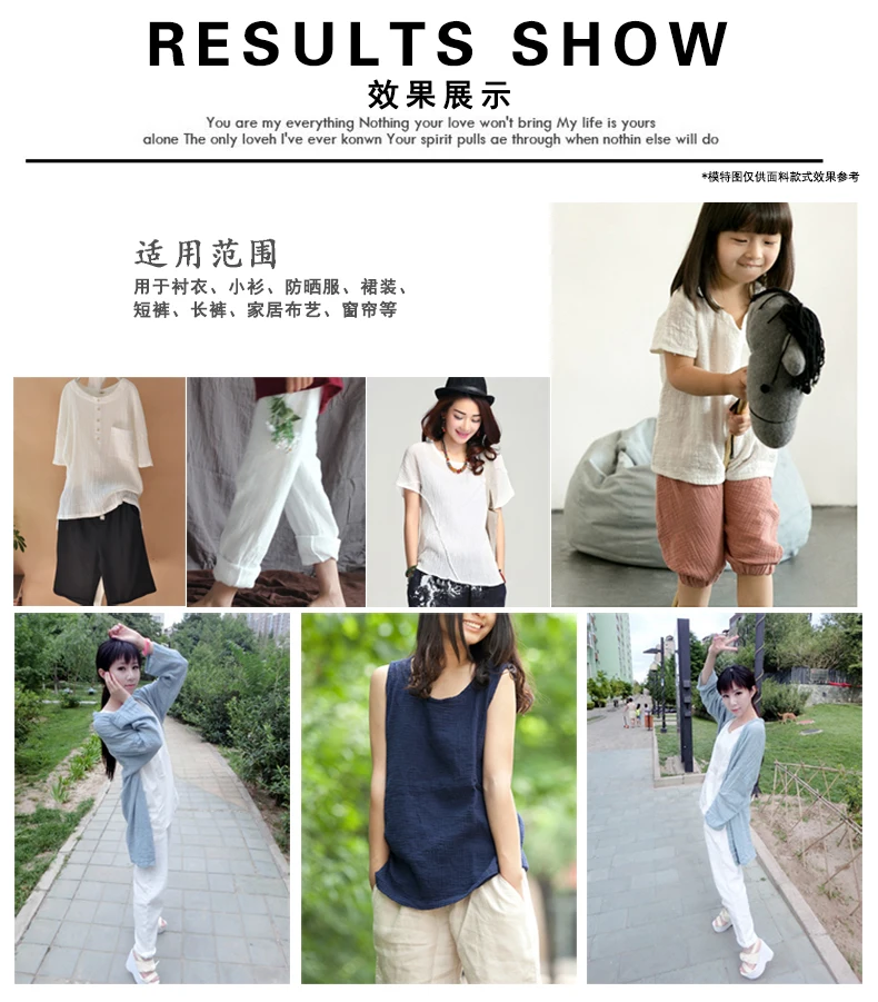 50CM * 130CM/Piece Thick shuang ceng mian Crepe Linen Material Dress Texture Cotton Cloth DIY Fabric|Хлопчатобумажных тканей| |