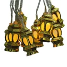 Сказочная светильник рлянда ИД мусульманский Ближний Восток, 1020 светодиодов, железный дворец, Рамадан, круглый фонарь, светильник ственская гирлянда