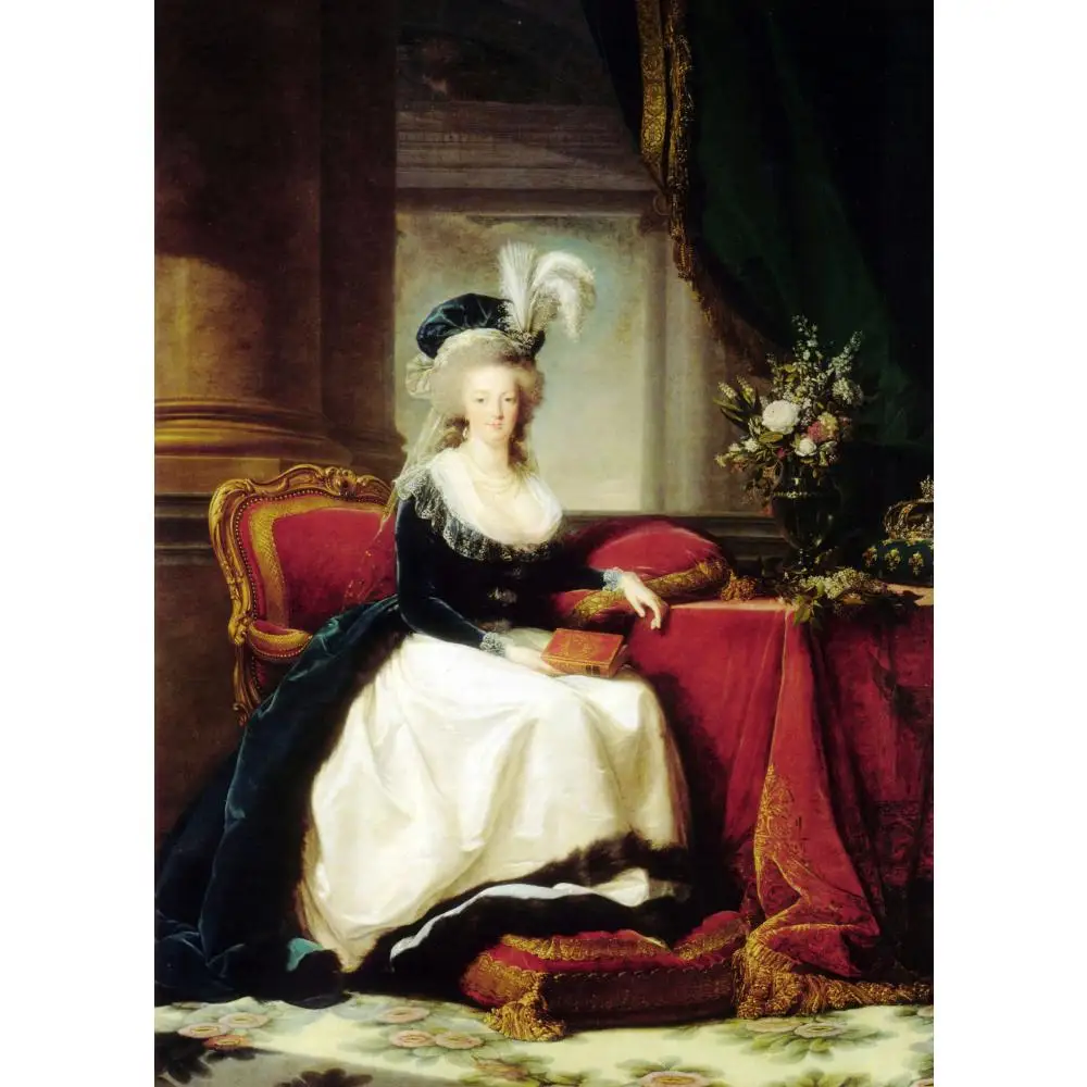 Картина на холсте для портрета от Elisabeth Vigee Lebrun Marie Antoinette с книгой женская спальня