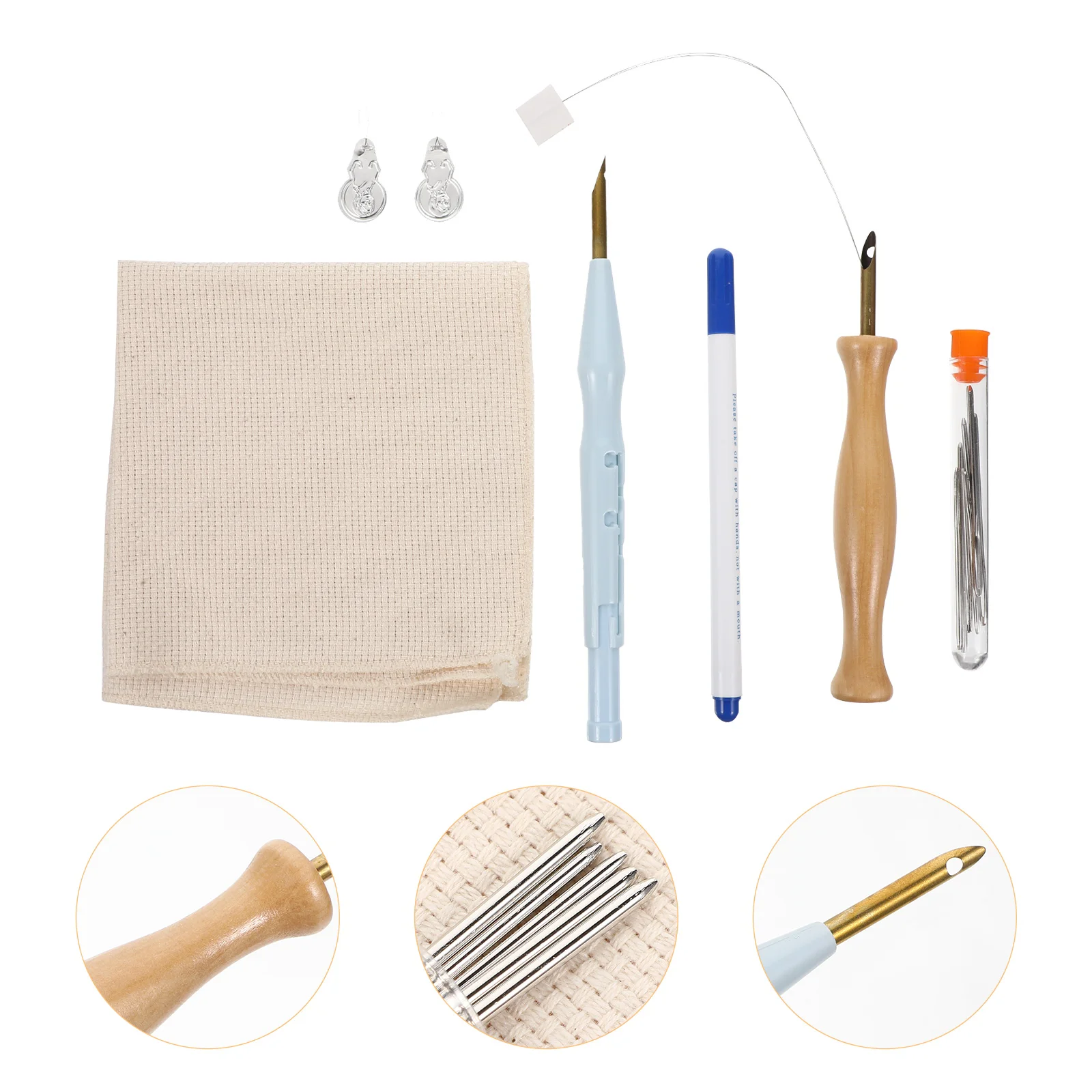 

1 Set Punch Needle Embroidery Supplies Cross Stitch Stamped Embroidery Needle