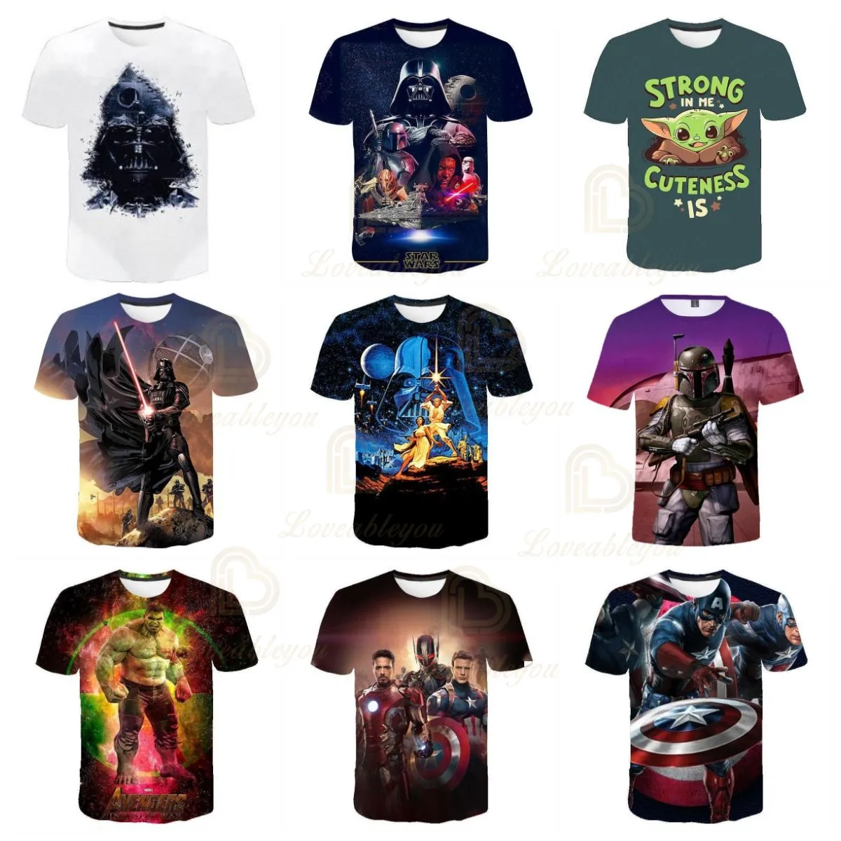 

Hip Hop Disney Toddler Girl Baby Yoda Mandalorian 3d Swearshirt Boys and Girls Tops Kids T-shirt Tees Cartoon Clothes
