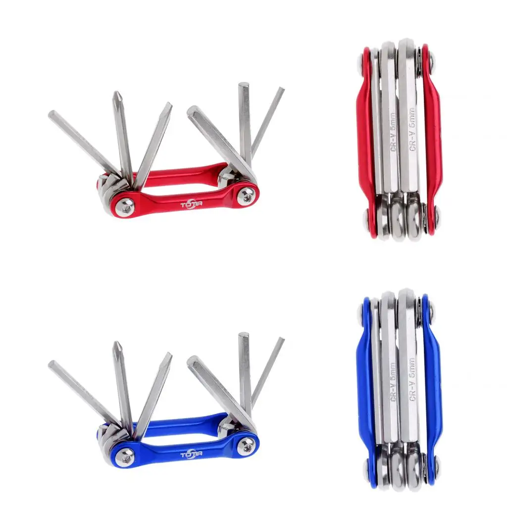6 in 1 Multifunction Bicycle Bike Mechanic Repair Tool Kit Compact Folding Cycling Emergency Tools Set | Спорт и развлечения