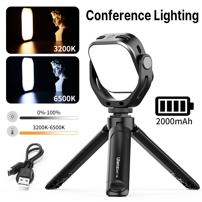 Регулируемый светодиодный прожектор VIJIM VL66 с вращением на 360 ° 3200k 6500k USB зарядка