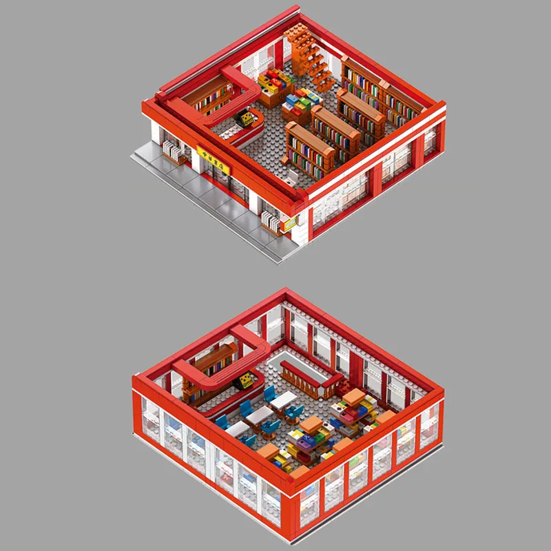 

Creator Expert Moc Bricks Street View Bookshop Model Building Blocks 2353Pcs 86003 Moc Modular Bricks Toys Cafe Corner Diner