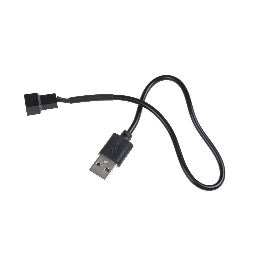 Черный 32 см Кабель-адаптер USB 2 0 A штекер 3-Pin/4-контактный разъем для 5V компьютера ПК