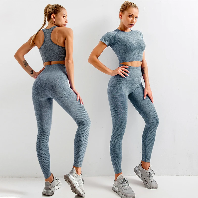 Женский бесшовный костюм для йоги спортивная одежда фитнеса Спортивное нижнее