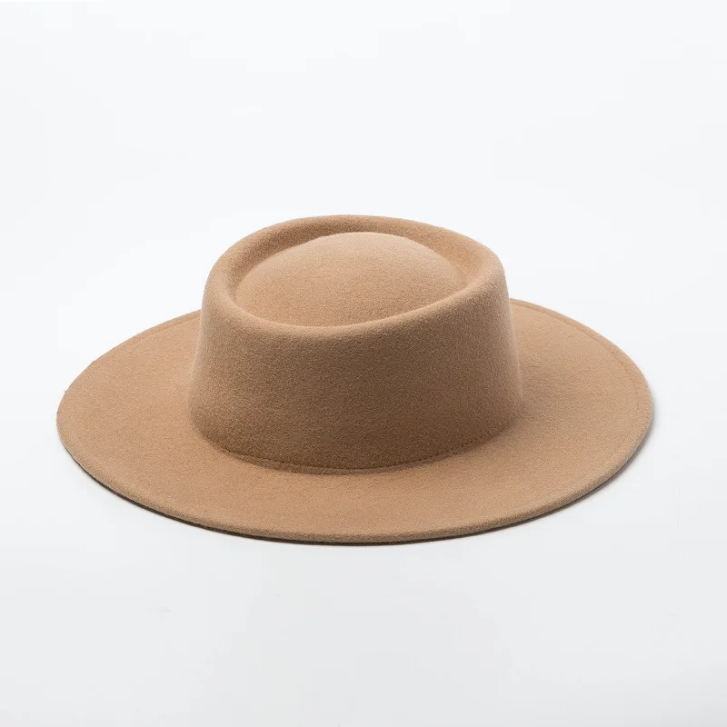 01907-HH8124 британский стиль Зимняя шерстяная шляпа Fedora разных цветов для мужчин и женщин шерстяная шляпа