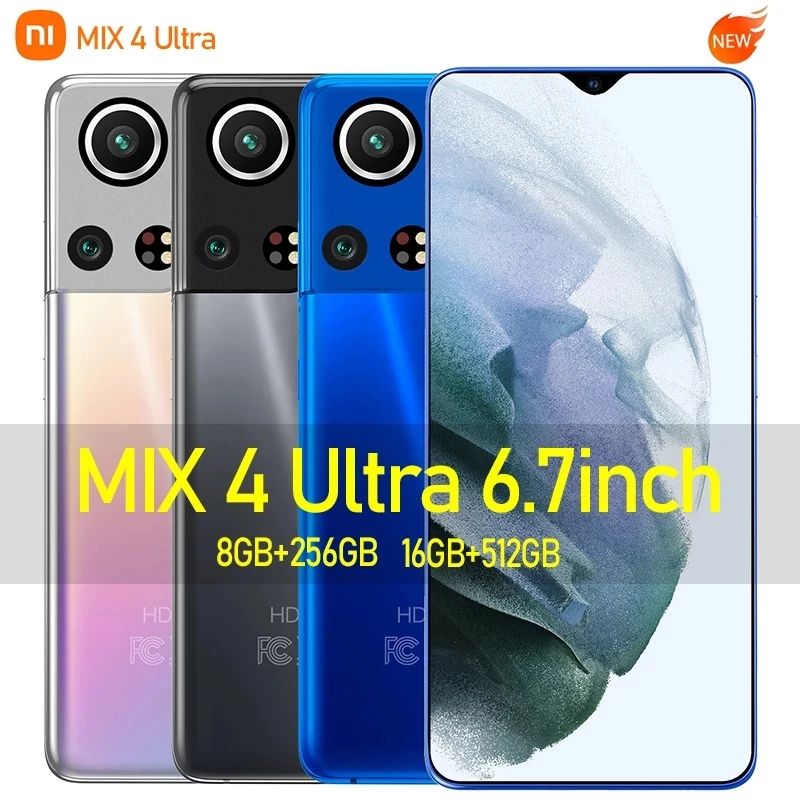 

6.7 Inch MIX 4 Ultra Smartphone, Global Version, 16GB + 512GB, Android, 6000mAh Battery, Support Google 4G, 5G